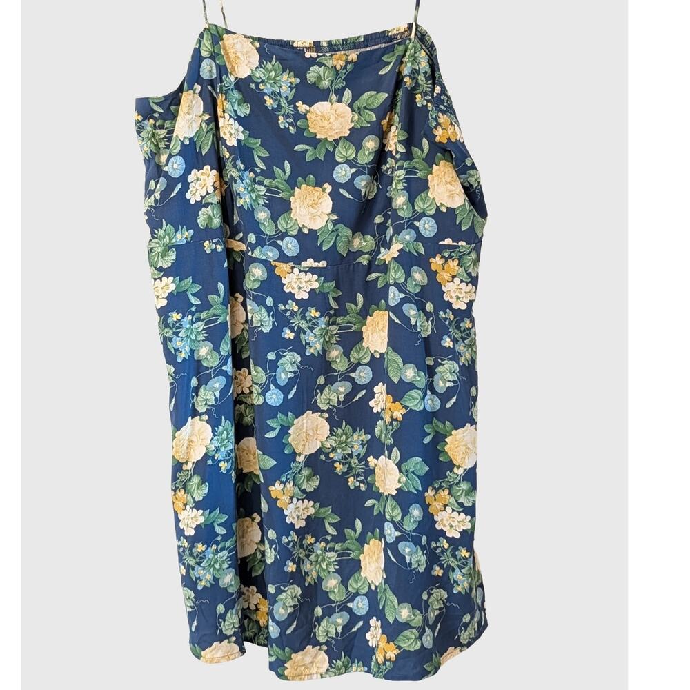 Old Navy Fit & Flare Tie-Strap Mini Dress 3X NWT Navy Floral Plus Size